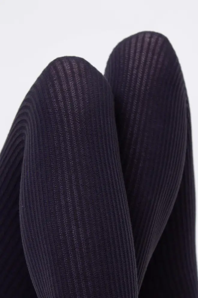 Warme Strumpfhose mit Muster SHELL 150 Denier (1) (pirate black)