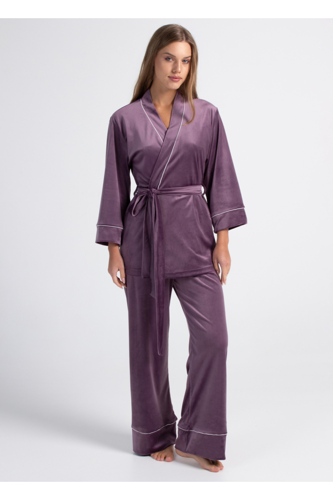 Velour-Set zum Wickeln SOFT WINTER 5606/080 Lavender Purple