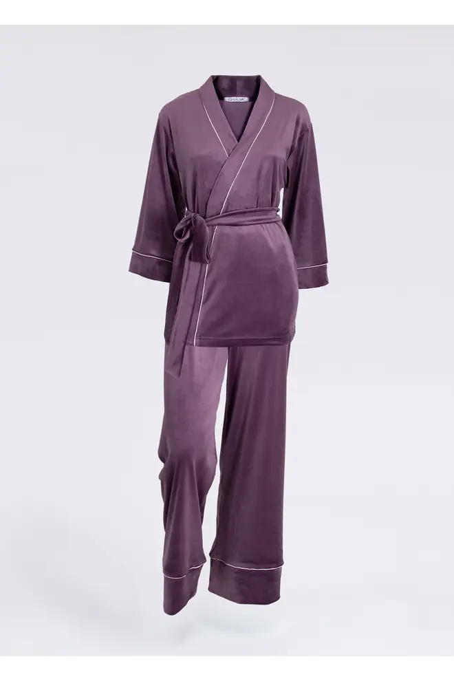 Velour-Set zum Wickeln SOFT WINTER 5606/080 Lavender Purple