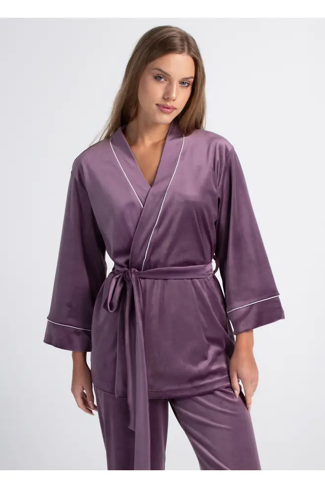 Velour-Set zum Wickeln SOFT WINTER 5606/080 Lavender Purple