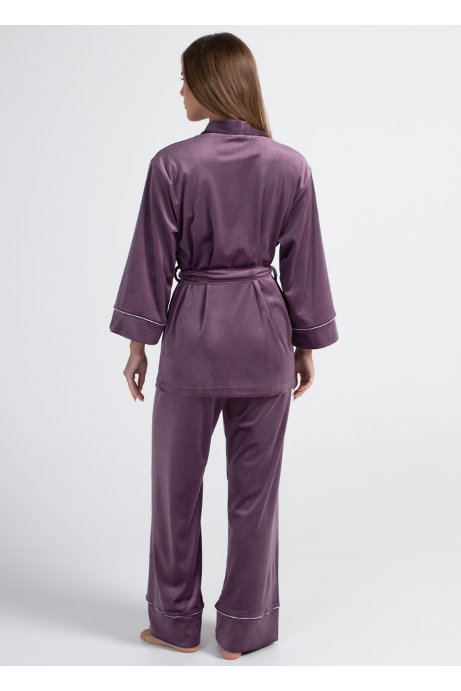 Velour-Set zum Wickeln SOFT WINTER 5606/080 Lavender Purple
