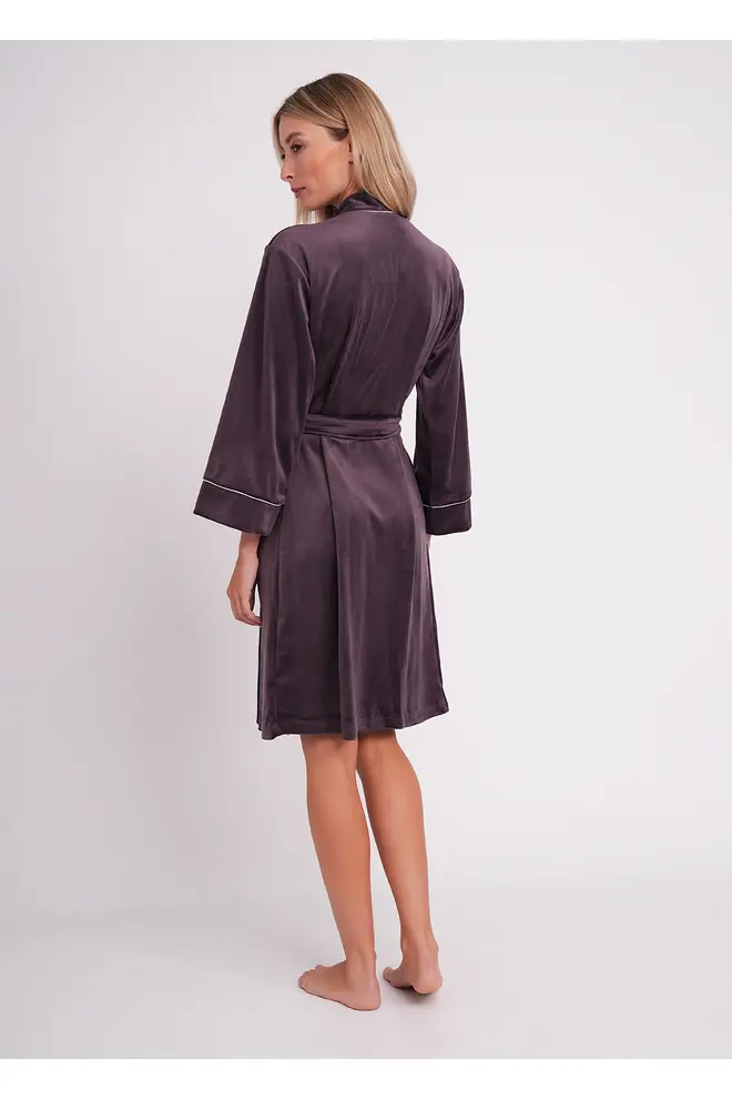 Velour robe with belt SOFT WINTER 7320/080 dark lavender