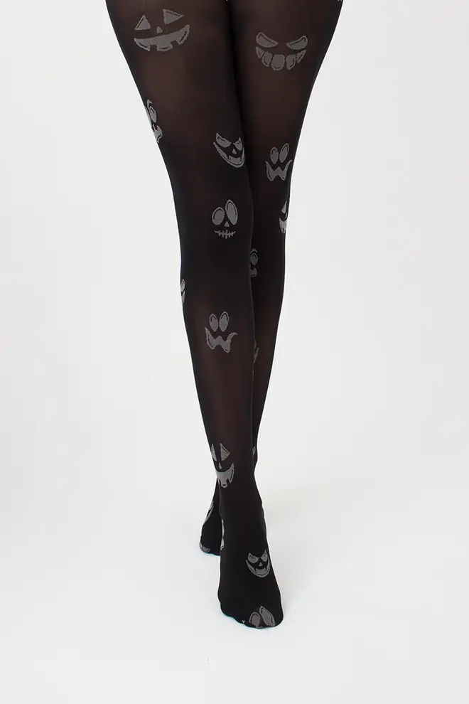 Fantasie-Strumpfhose mit Muster Splash 70 (10) (nero/steel)