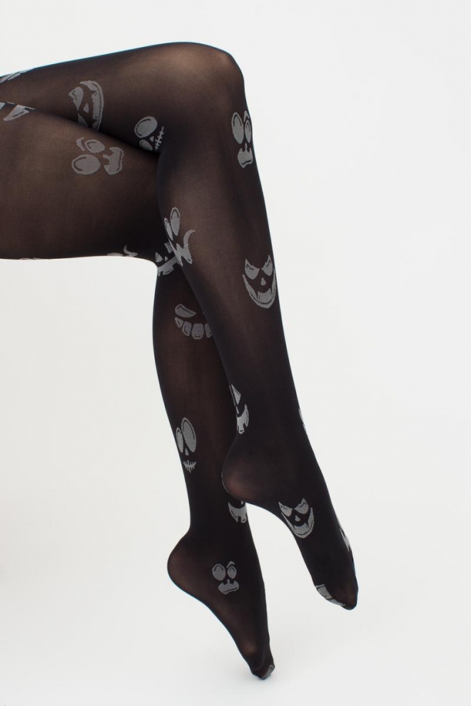 Fantasie-Strumpfhose mit Muster Splash 70 (10) (nero/steel)