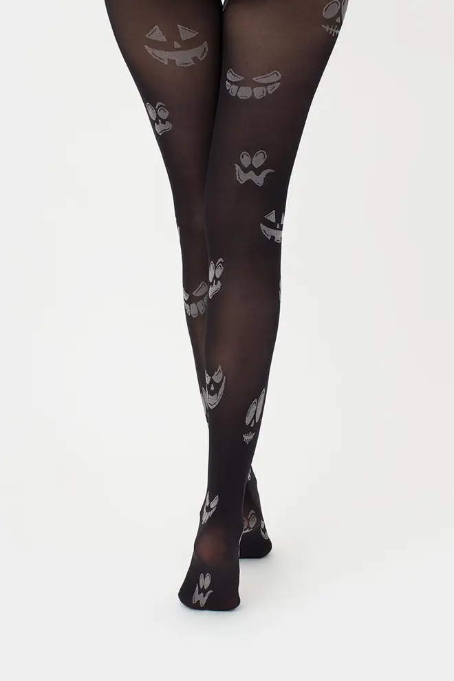 Fantasie-Strumpfhose mit Muster Splash 70 (10) (nero/steel)