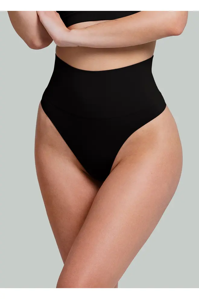 Nahtlose String-Slip mit leichter Shaping-Wirkung – STRING SHAPEWEAR (black) Nahtlose String-Slip mit leichter Shaping-Wirkung – STRING SHAPEWEAR (black)