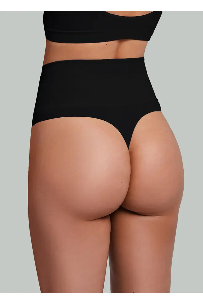 Nahtlose String-Slip mit leichter Shaping-Wirkung – STRING SHAPEWEAR (black)