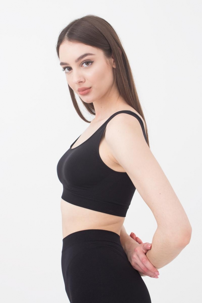 Nahtloses Top mit breiten Tragern TANK TOP (black)