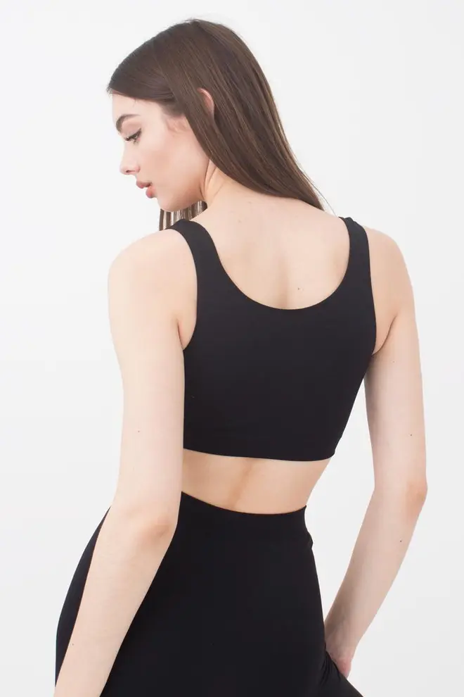 Nahtloses Top mit breiten Tragern TANK TOP (black)