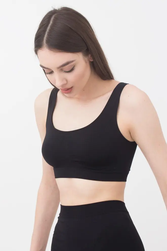 Nahtloses Top mit breiten Tragern TANK TOP (black)