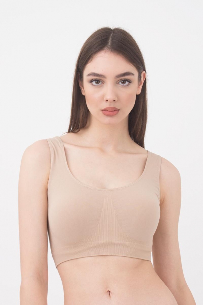 Nahtloses Top mit breiten Tragern TANK TOP (naturale)