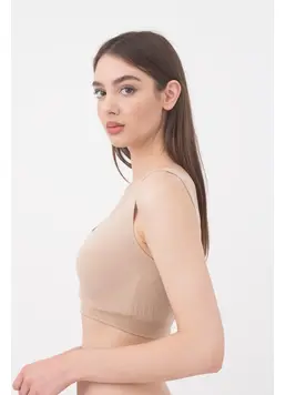 Seamless tank top on wide straps TANK TOP (naturale)