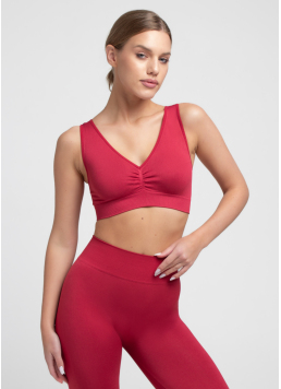 Nahtloses Push-up-Oberteil TOP SHAPE (winterberry)