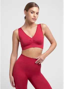 Nahtloses Push-up-Oberteil TOP SHAPE (winterberry)