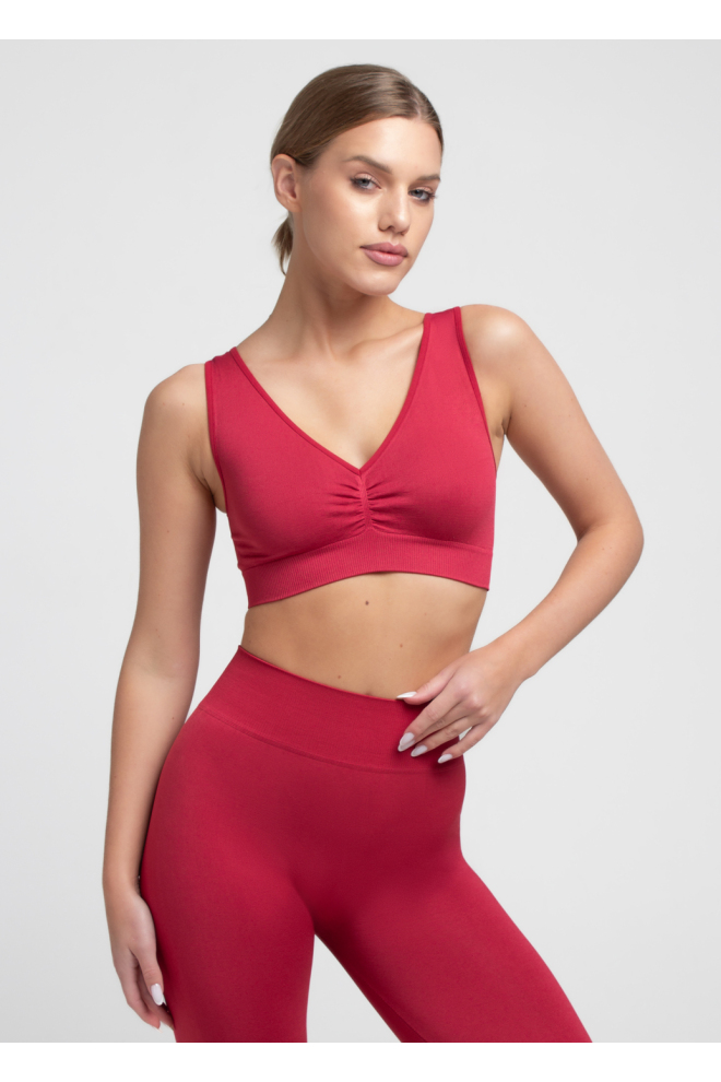 Nahtloses Push-up-Oberteil TOP SHAPE (winterberry)