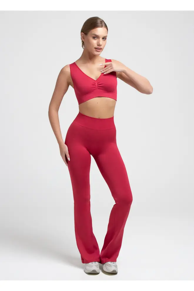 Nahtloses Push-up-Oberteil TOP SHAPE (winterberry)