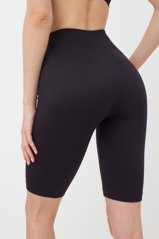 Gerippete Radlershorts TRACKS RIB (black)