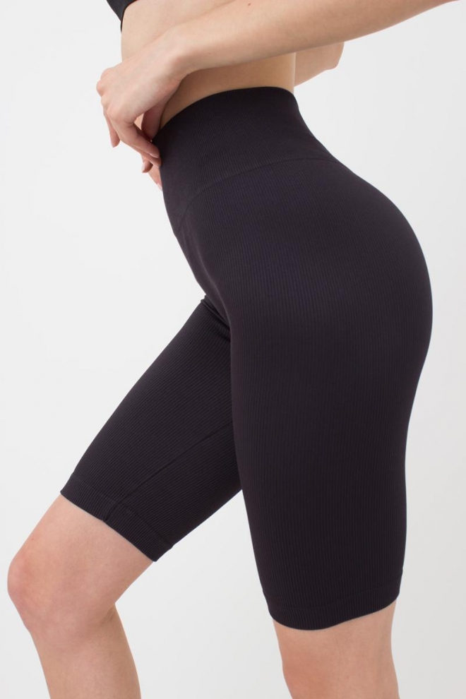 Gerippete Radlershorts TRACKS RIB (black)