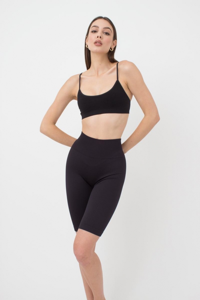 Gerippete Radlershorts TRACKS RIB (black)