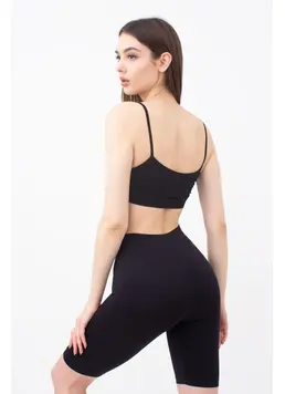 High-waisted bike shorts TRACKS 01 (nero) High-waisted bike shorts TRACKS 01 (nero)