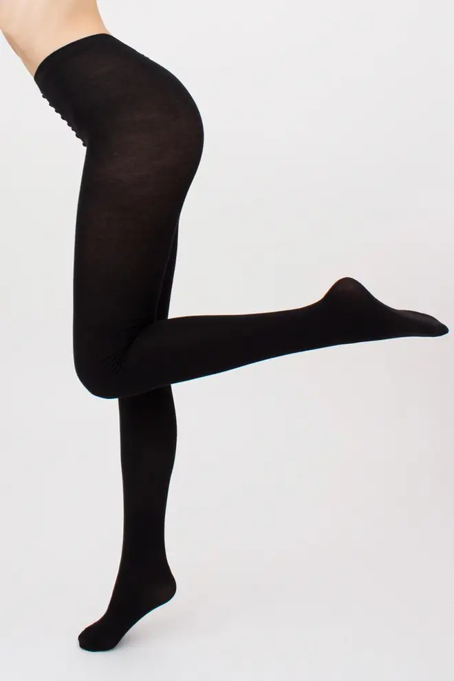 Warm cotton tights LUCKY COTTON 200 (nero)