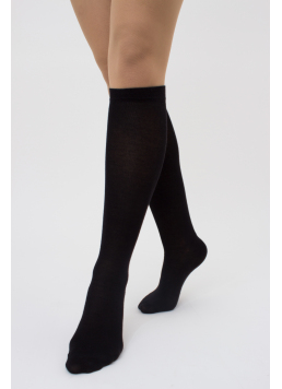 Knielange Socken aus Baumwolle WG1 CLASSIC (black)