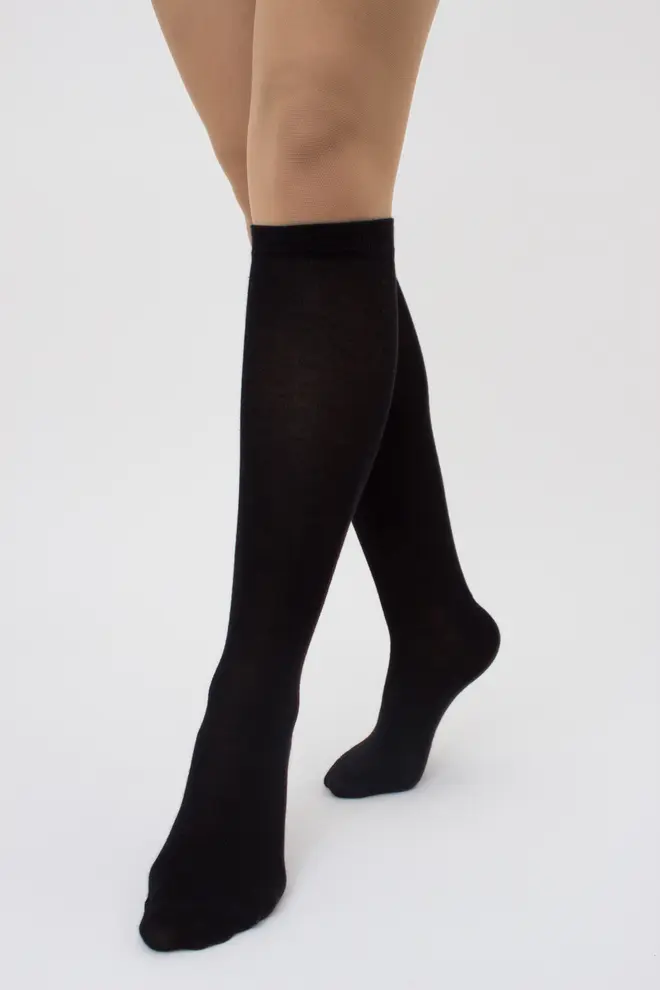 Knielange Socken aus Baumwolle WG1 CLASSIC (black)