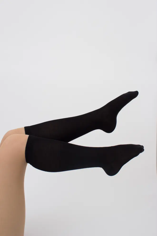 Knielange Socken aus Baumwolle WG1 CLASSIC (black)