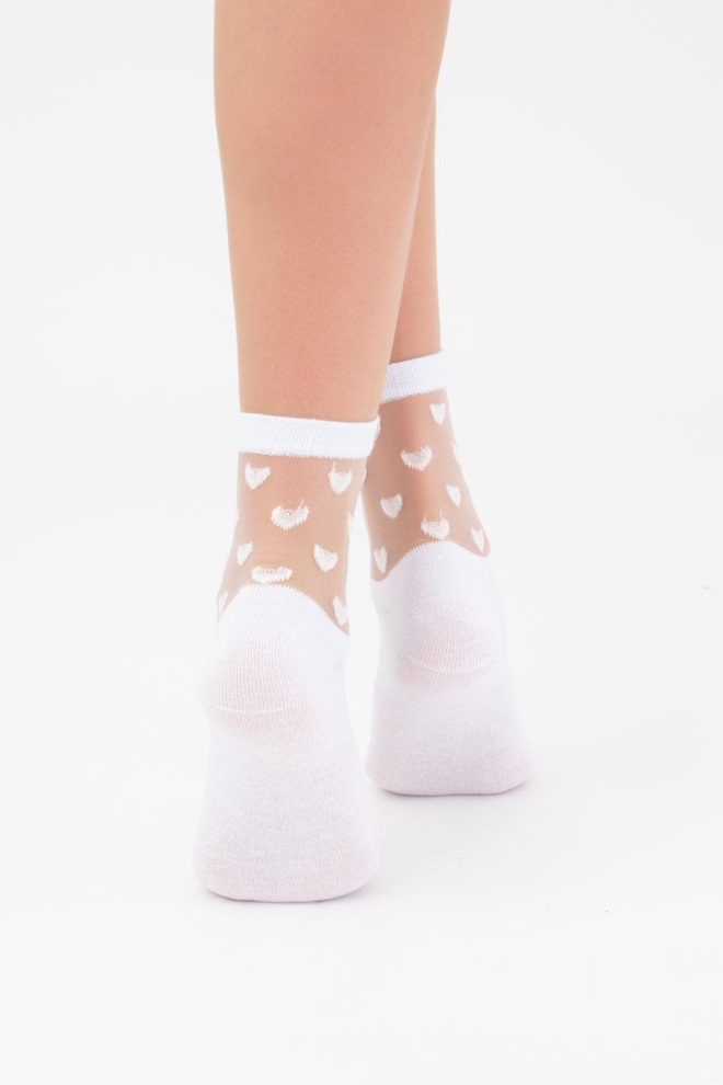 Socks with Hearts WS2 CRISTAL 008 (bianco)