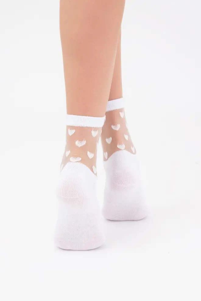 Socks with Hearts WS2 CRISTAL 008 (bianco)