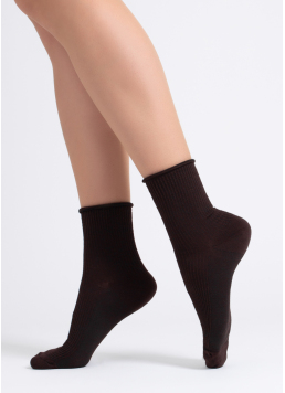 Gerippte Damensocken WS3 FASHION 060 (chocolate) Gerippte Damensocken WS3 FASHION 060 (chocolate)