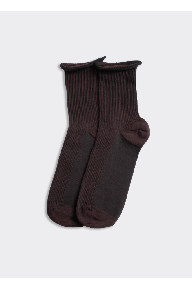 Women's ribbed socks WS3 FASHION 060 (chocolate)