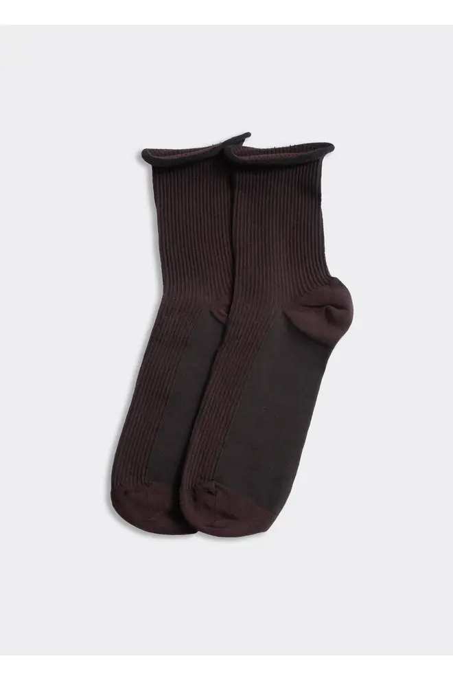 Women's ribbed socks WS3 FASHION 060 (chocolate)