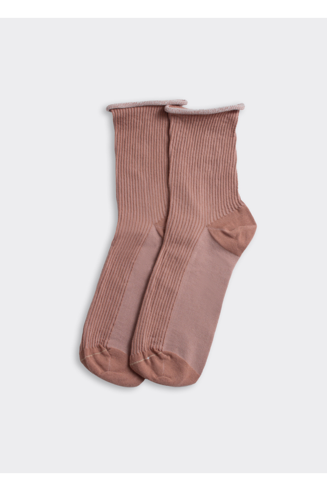 Women's ribbed socks WS3 FASHION 060 (mocha mousse)