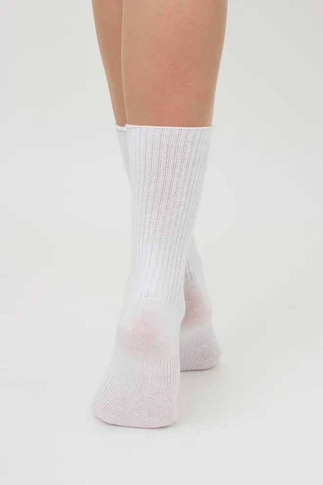 High ribbed women's socks WS4 RIB (black)