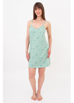 Nachthemd aus Baumwolle SERENE GREENS 8021/010 (muted mint)