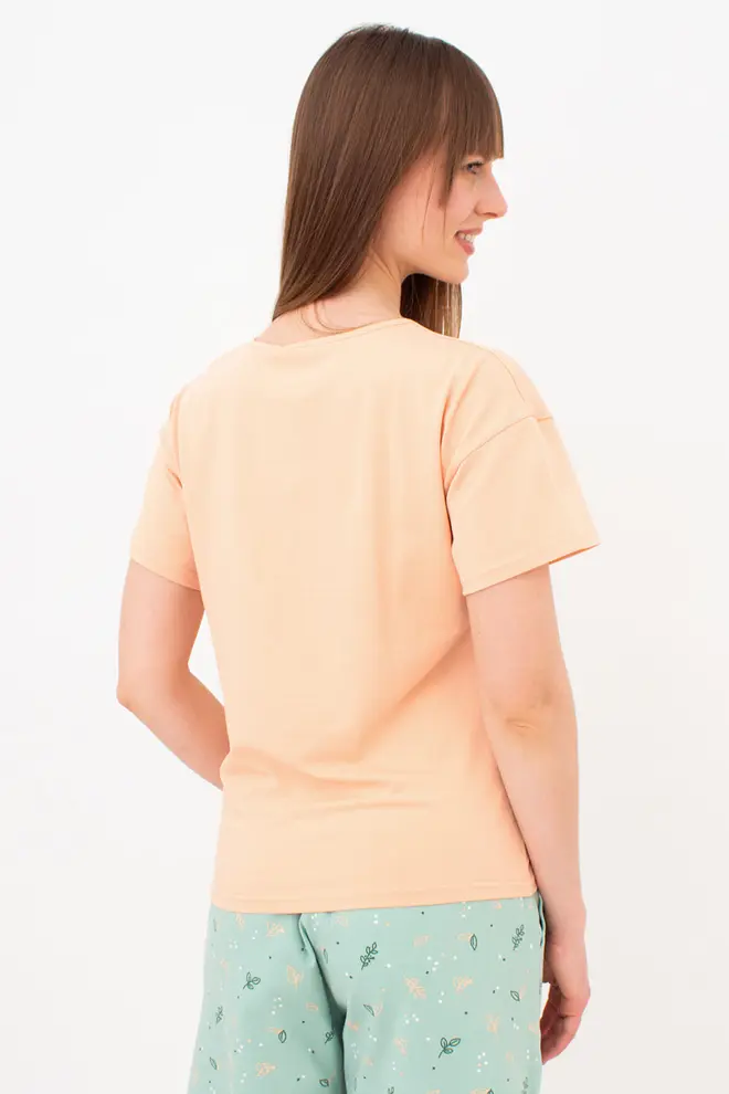 Cotton Pyjamas  SERENE GREENS 6128/010 (muted mint/peach)