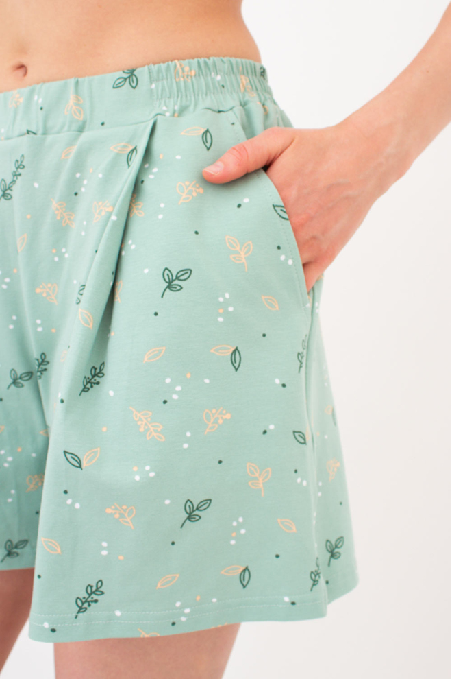 Pyjama aus Baumwolle SERENE GREENS 6128/010 (muted mint/peach)