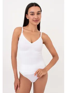 Nahtloses Unterhemd mit leichter Shaping-Wirkung – CAMI SHAPEWEAR (white)