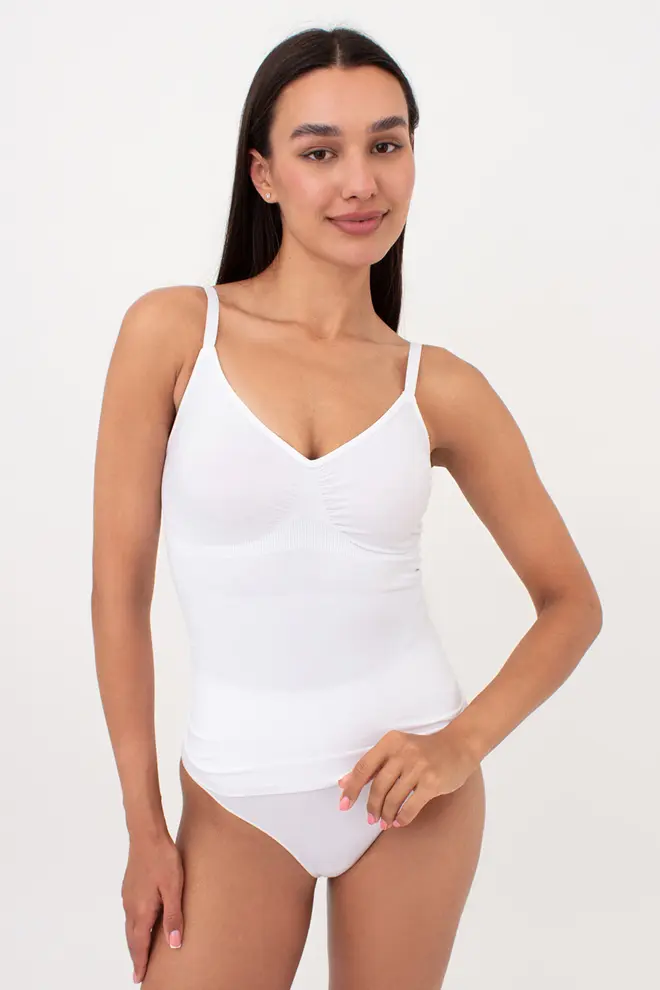 Nahtloses Unterhemd mit leichter Shaping-Wirkung – CAMI SHAPEWEAR (white)