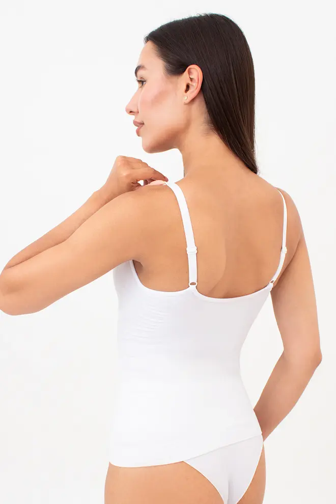 Seamless camisole with light shaping effect – CAMI SHAPEWEAR (white)
