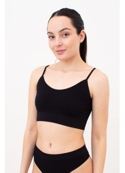 Seamless Top with Grainy Texture CAMI TOP GRAIN (black)