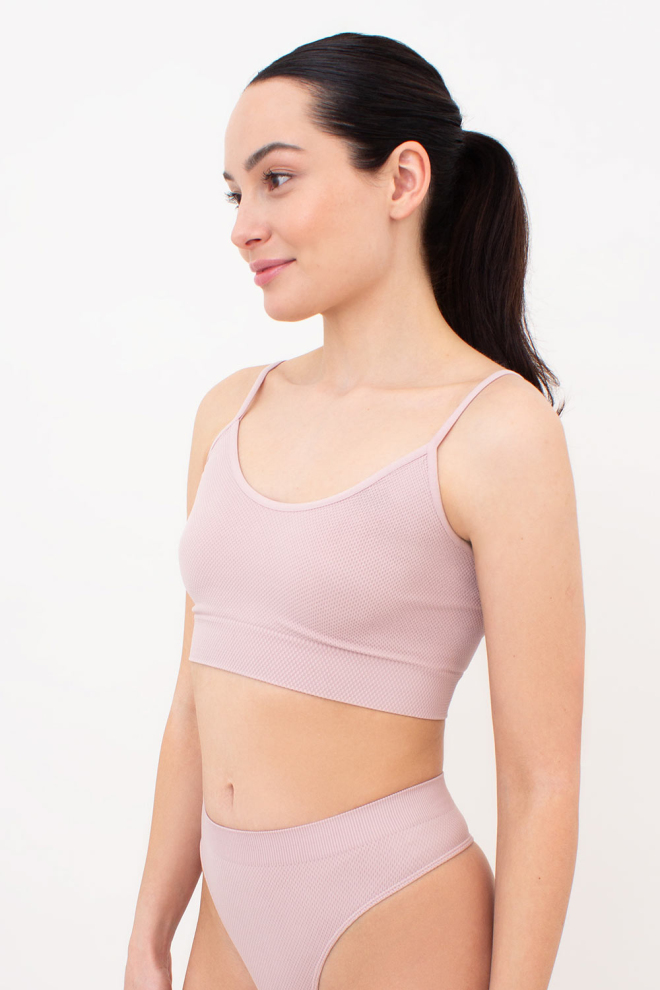Seamless Top with Grainy Texture CAMI TOP GRAIN (burnished lilac)