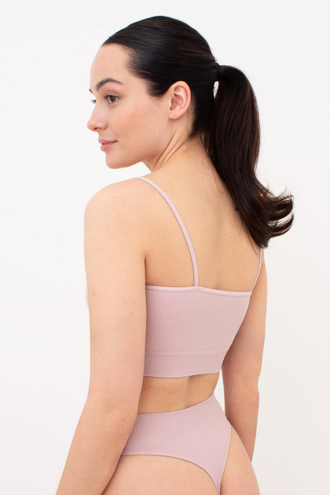 Seamless Top with Grainy Texture CAMI TOP GRAIN (burnished lilac)