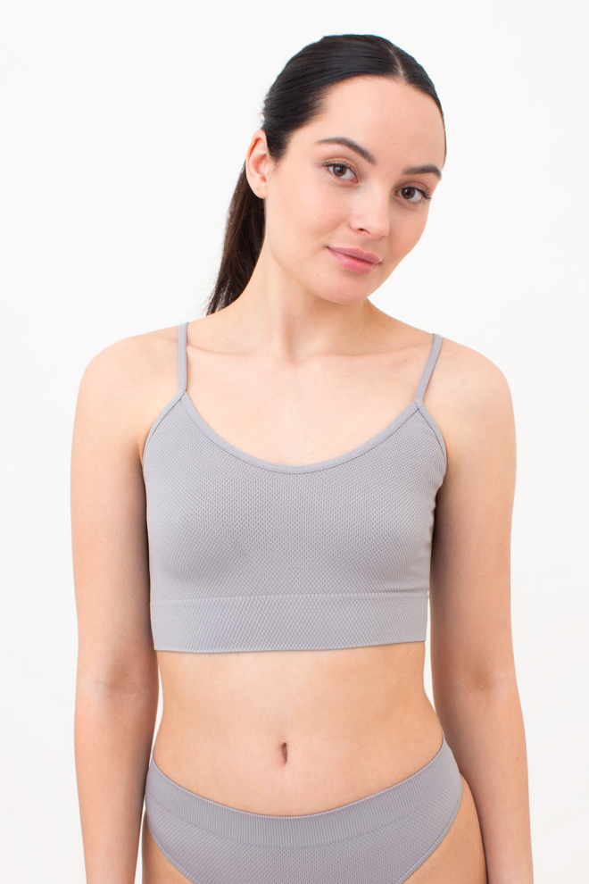 Nahtloses Top mit körniger Textur CAMI TOP GRAIN (griffin)