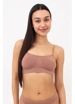 Seamless cami top on thin straps CAMI TOP (mokko)