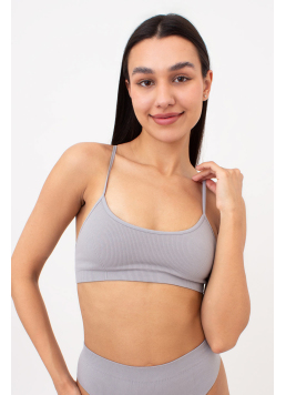 Seamless ribbed top with narrow straps CAMI TOP RIB (griffin)