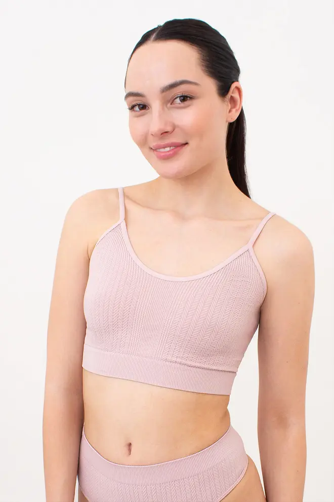 Nahtloses Top mit strukturiertem Zopfmuster CAMI TOP BRAID (burnished lilac)