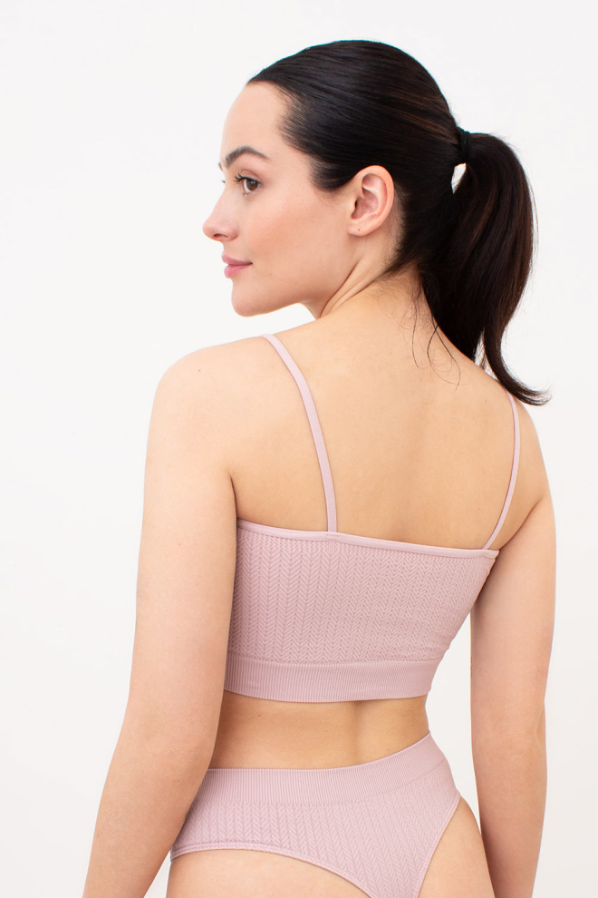 Seamless Top with Textured Plait Pattern CAMI TOP BRAID (burnished lilac)