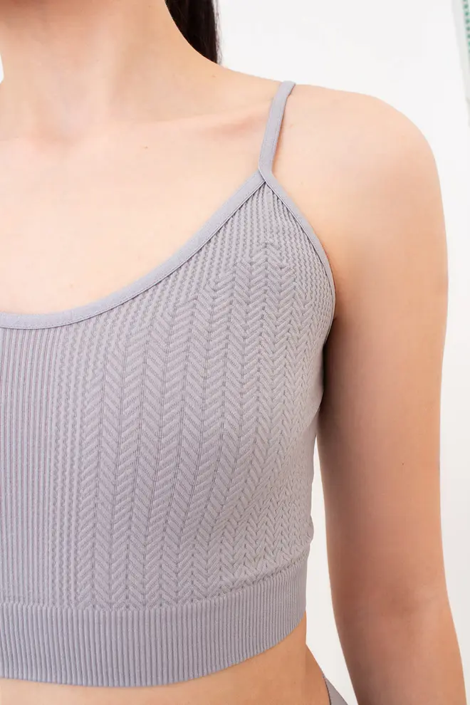 Seamless Top with Textured Plait Pattern CAMI TOP BRAID (griffin)